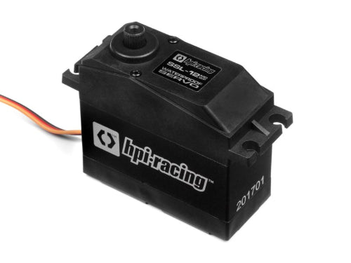 Waterproof digital servo SSL-12MGWR, 35kg torque, designed for high-performance RC vehicles in harsh conditions.