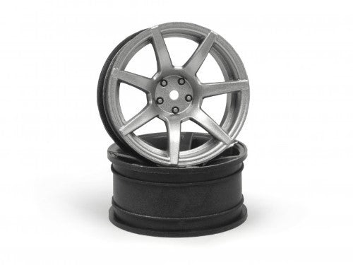 1/10 scale 7Twenty 6mmOS Gnmtl wheels, inspired by James Deane's Formula Drift car, lightweight and durable for enhanced performance.