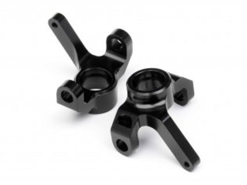 Lightweight 7075S aluminum front spindle set for RC racing, enhancing durability and performance on rugged terrains.