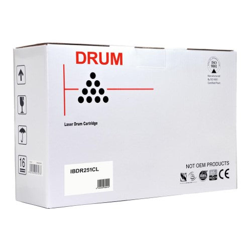 Pack of 4 Icon drum units for Brother printers, includes Black, Cyan, Magenta, Yellow, prints up to 15,000 pages.