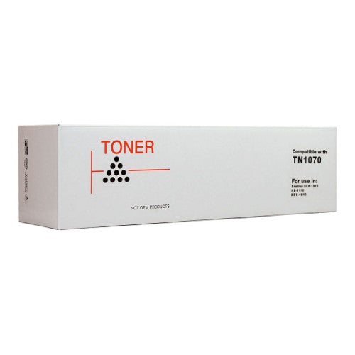 Icon Compatible Brother TN1070 Black Toner Cartridge for high-quality, economical printing up to 1,000 pages.