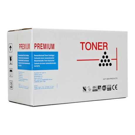 Icon Compatible HP C4127X/Canon EP52 Black Toner Cartridge for high-quality prints, 10,000 page yield, easy to install.