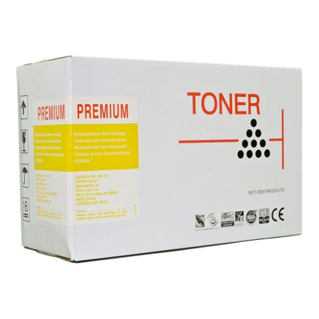 Icon Remanufactured HP C9722A Yellow Toner Cartridge for vibrant prints, 8000-page yield, easy installation, compatible with HP LaserJet.