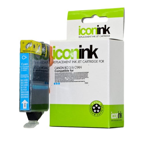 Cyan ink cartridge for Canon printers, prints up to 550 pages, ideal for photos and documents, easy to install.