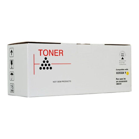 Icon Compatible Yellow Toner Cartridge for HP and Canon; vibrant color, 2,800-page yield, easy installation.