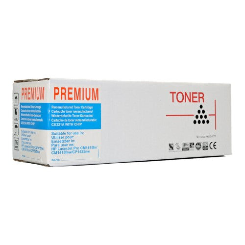 Cyan toner cartridge for HP printers, delivers 1,400 pages of vibrant, professional-quality prints.