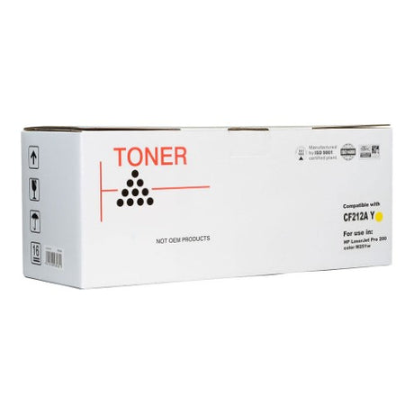 Icon Compatible HP CF212A Yellow Toner cartridge for vibrant prints, 1800 page yield, fits HP LaserJet 200 MFP M251, M276.