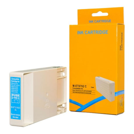 Icon Compatible Epson 676XL Cyan Ink Cartridge offers vibrant colors and sharp text, yields up to 1,200 pages for high-quality printing.