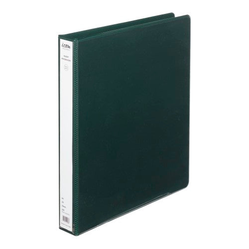 Forest Green A4 Icon Insert Binder with 2D ring clip and 26mm spine for effective document organization.