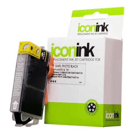 Icon Compatible HP 564 Black XL Ink Cartridge, high yield, 750 pages, for vibrant prints and sharp documents.