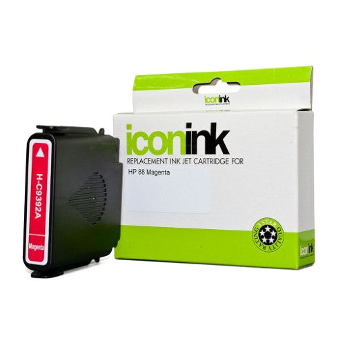 Icon Compatible HP 88 Magenta ink cartridge, high capacity, 1200 pages yield, for vibrant prints and easy replacement.