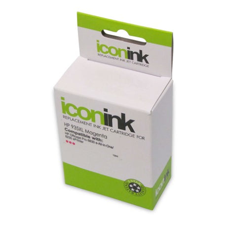 Icon Compatible HP 935XL Magenta Ink Cartridge for vibrant prints, 825 pages yield, compatible with HP Officejet Pro 6830/6230.