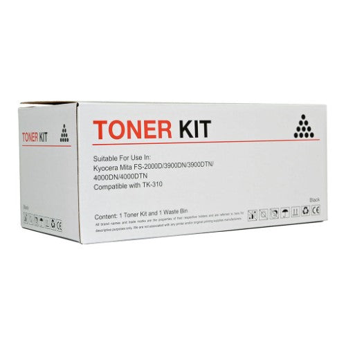 Icon Compatible Kyocera TK310 Black Toner Cartridge for FS2000D/DN, yields 12,000 pages, delivers sharp text and graphics.