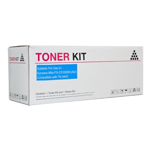 Icon Compatible Kyocera TK544 Cyan Toner Cartridge for up to 4,000 pages of vibrant, high-quality prints, easy to install.