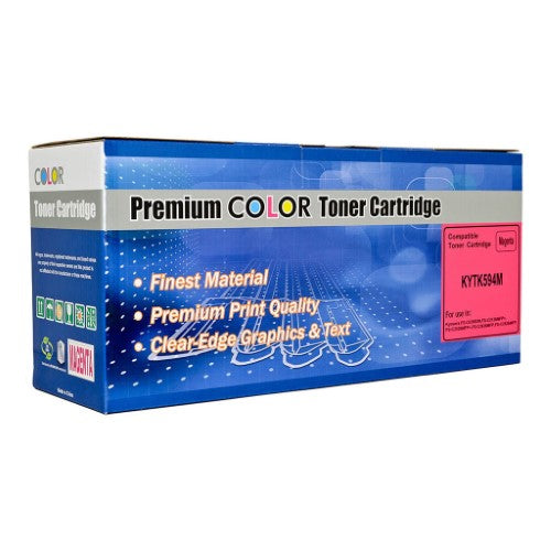 Magenta toner cartridge for Kyocera printers, yielding up to 5,000 pages, ensuring vibrant colors and sharp text.