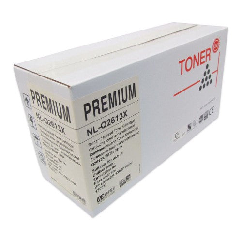 Icon Remanufactured HP Q2613X Black Toner Cartridge for consistent, high-quality printing with a yield of 4000 pages.
