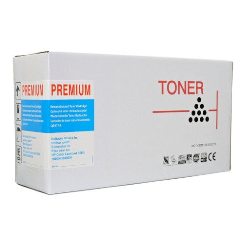 Icon Remanufactured Cyan Toner Cartridge for HP, 4000 page yield, delivers vibrant prints and sharp text, easy to install.