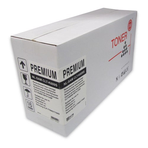 Icon Compatible Samsung CLT-K609S toner cartridge for Samsung printers, yielding 7,000 pages of sharp, professional-quality prints.