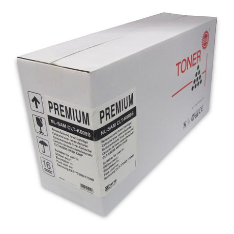 Icon Compatible Samsung CLT-K609S toner cartridge for Samsung printers, yielding 7,000 pages of sharp, professional-quality prints.