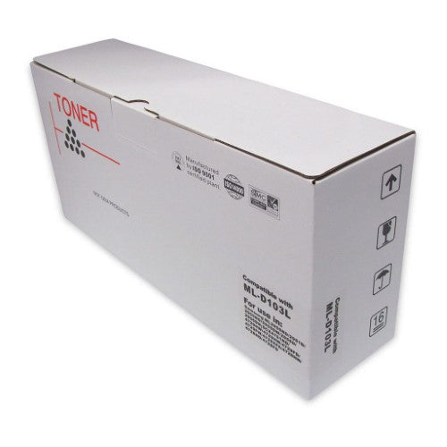 Icon Compatible Samsung MLT-D103L Black Toner cartridge for professional quality prints, 2500 pages yield, easy installation.