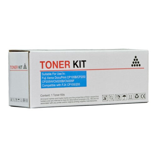 Icon Compatible Fuji Xerox CT201592 Cyan Toner Cartridge for vibrant, reliable color printing, yields up to 1,400 pages.