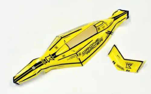 Kyosho G-Zero Yellow Drone Body Set for enhanced performance and aesthetics, crafted for durability and easy installation.