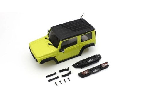 Vibrant Jimny Yellow body set for Kyosho MX-01, durable and stylish upgrade for your remote-controlled vehicle.