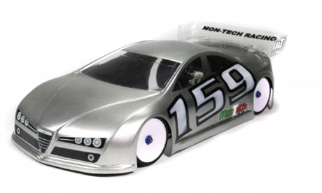 Sleek and aerodynamic Alpha 159 RC car body for 1/10 scale touring cars, enhancing speed and stability on the track.