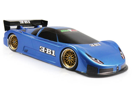 Radio Control Body 190mm GT: E-B1, a sleek RC car body designed for aerodynamics, speed, and exceptional cornering performance.