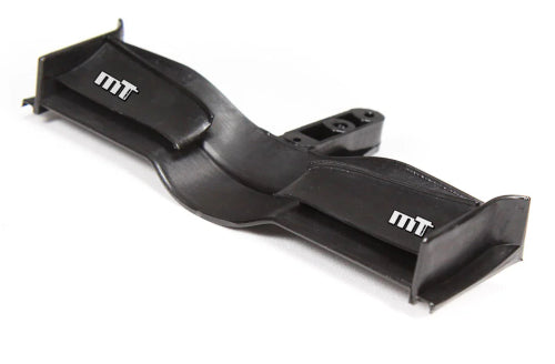 Sleek black racing drone with advanced controls for high-speed maneuvers and exceptional stability.