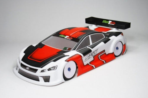 190mm TC Silvy RC car body, lightweight polycarbonate design for racing, enhances speed and stability on the track.