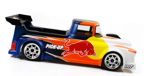 Radio Control Pick-Up M body for M-chassis, features fenders and large rear wing, crafted from durable 0.75mm polycarbonate.