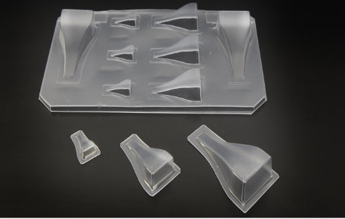 Set of 8 assorted NACA ducts for RC vehicles, enhancing airflow and cooling for improved performance and aesthetics.