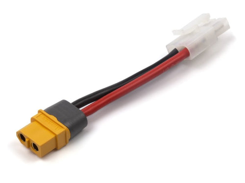 XT60 to Tamiya adapter for seamless RC connectivity; enhances NiMH battery compatibility with brushed ESC systems.