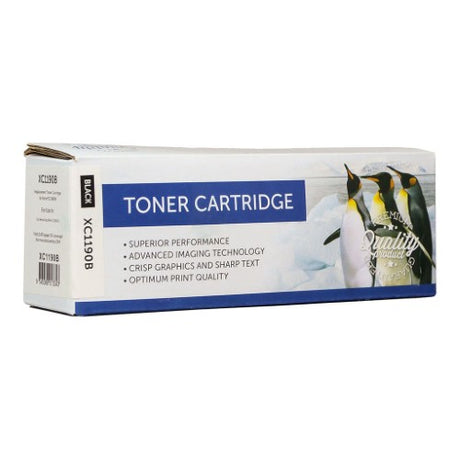 Icon Compatible Fuji Xerox CT201260 Black Toner Cartridge for vibrant prints, yields up to 3,000 pages, easy to install.