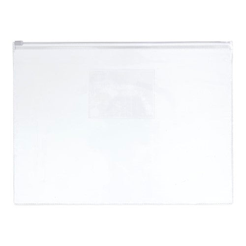 Pack of 5 OSC A4 document wallets with zip closures, ideal for organizing and protecting important documents.