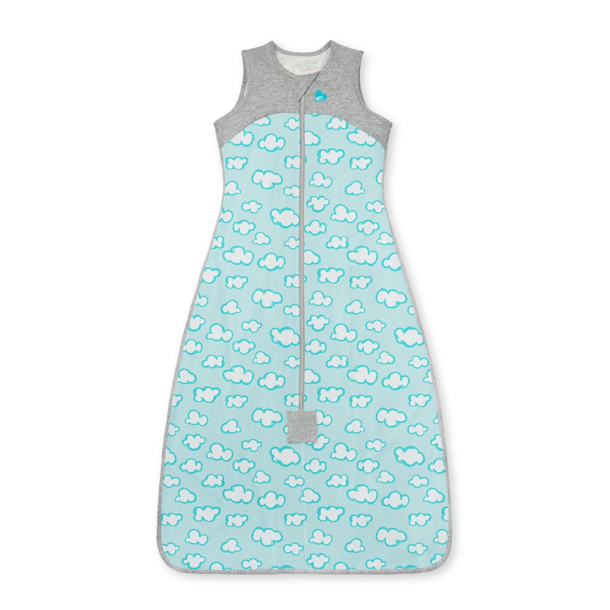 Love to DreamSleep Bag Organic Lite 0.2 TOG - Clouds Turquoise - 12-24 months
