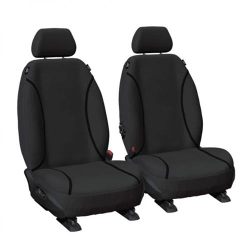 CANVAS FRONT SEAT COVERS PAIR BLACK MITSU TRITON 2015-CURRENT - TRADIES