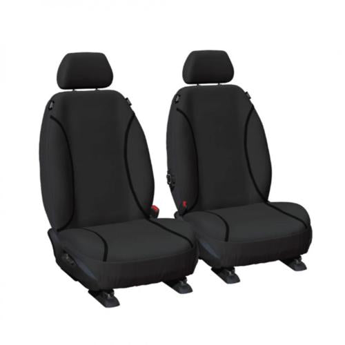 CANVAS FRONT SEAT COVERS BLACK MITSU TRITON 2023-CURRENT - TRADIES