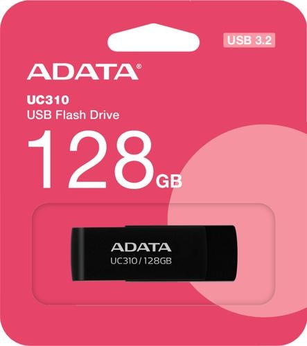 ADATA UC310 Swivel USB3.2 128GB Black Flash Drive