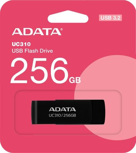 ADATA UC310 Swivel USB3.2 256GB Black Flash Drive