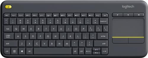 Logitech K400 Plus Wireless Keyboard with Touch Pad Black