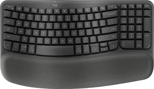 Logitech Wave Keys Wireless Ergo Keyboard - Black