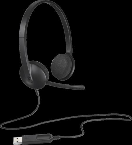Logitech H340 USB Over Head Headset - Black