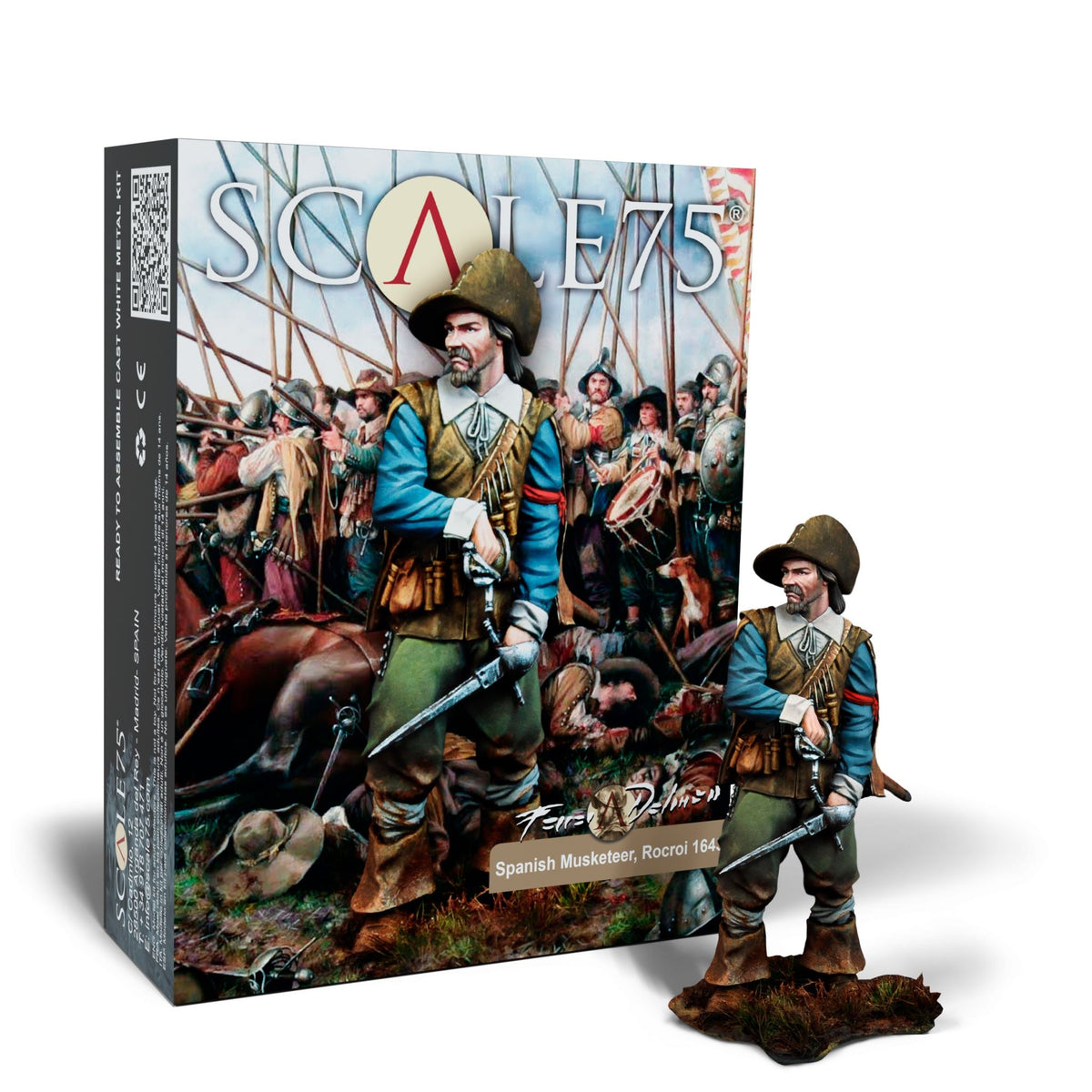 Scale 75 - Figures - Ferrer Dalmau -Spanish Musketeer; Rocroi 1643 75mm