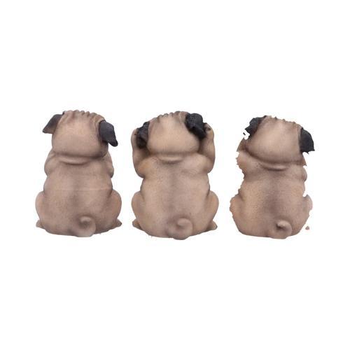 Three Wise Pugs 8.5cm - Nemesis Now