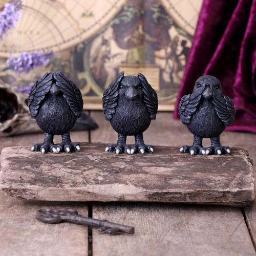 Three Wise Ravens 8.7cm - Nemesis Now