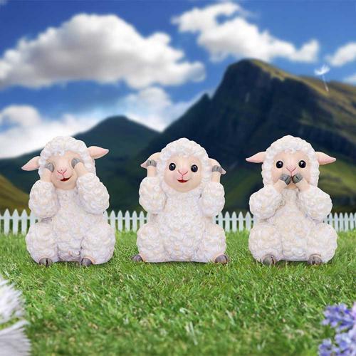 Three Wise Sheep 8.5cm - Nemesis Now