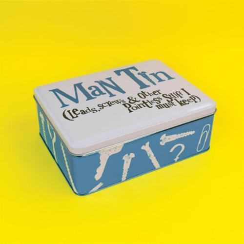 Man Tin Storage Box - Brightside - Pack of 2