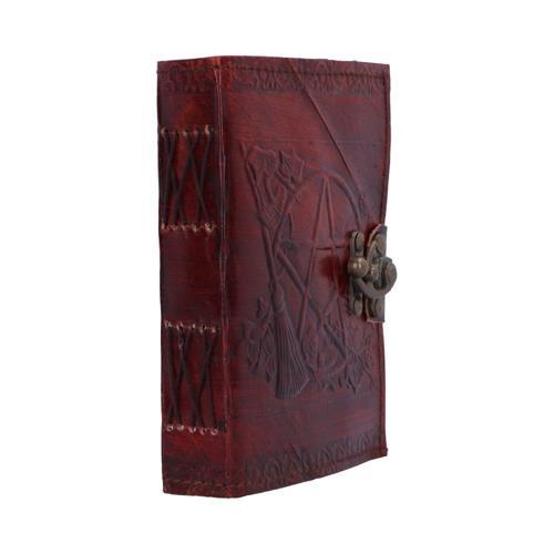 Pentagram Leather Embossed Journal with Lock - Nemesis Now